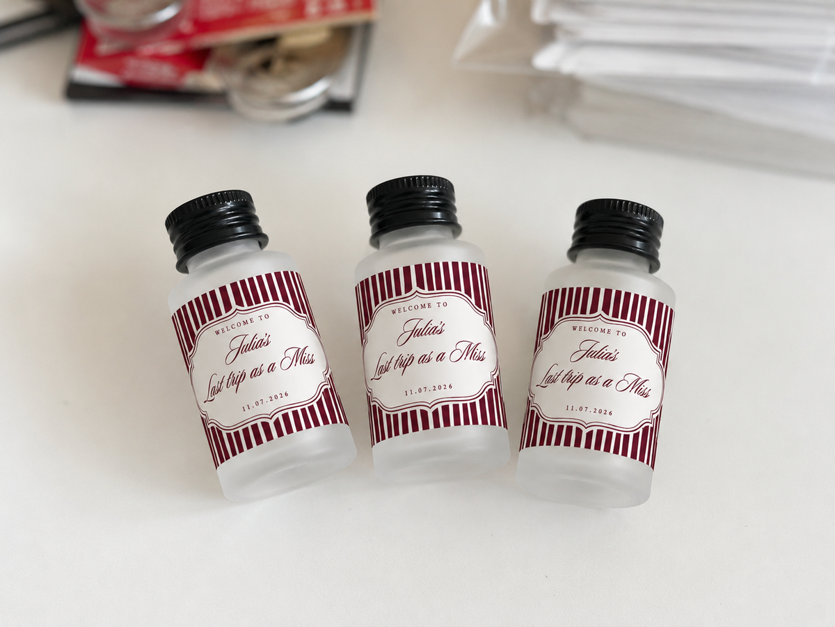 Take a Shot: Personalised 50ml Shot Bottles
