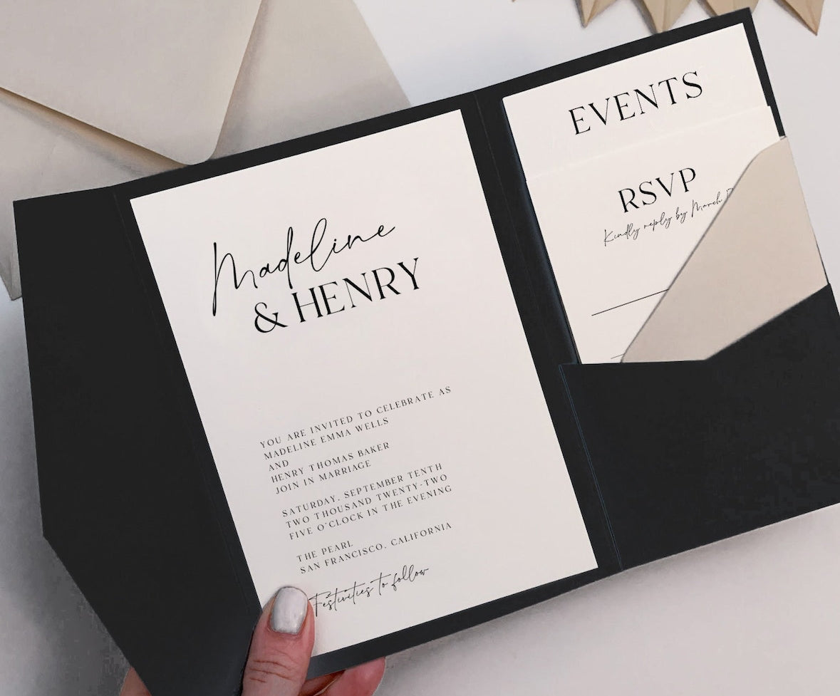 SIMPLE BUT CHIC INVITATION SUITE: SEMI CUSTOM
