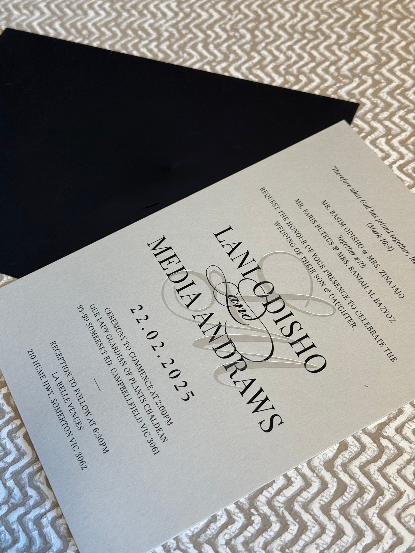 Lani & Media : Pearl Foiled Monogram