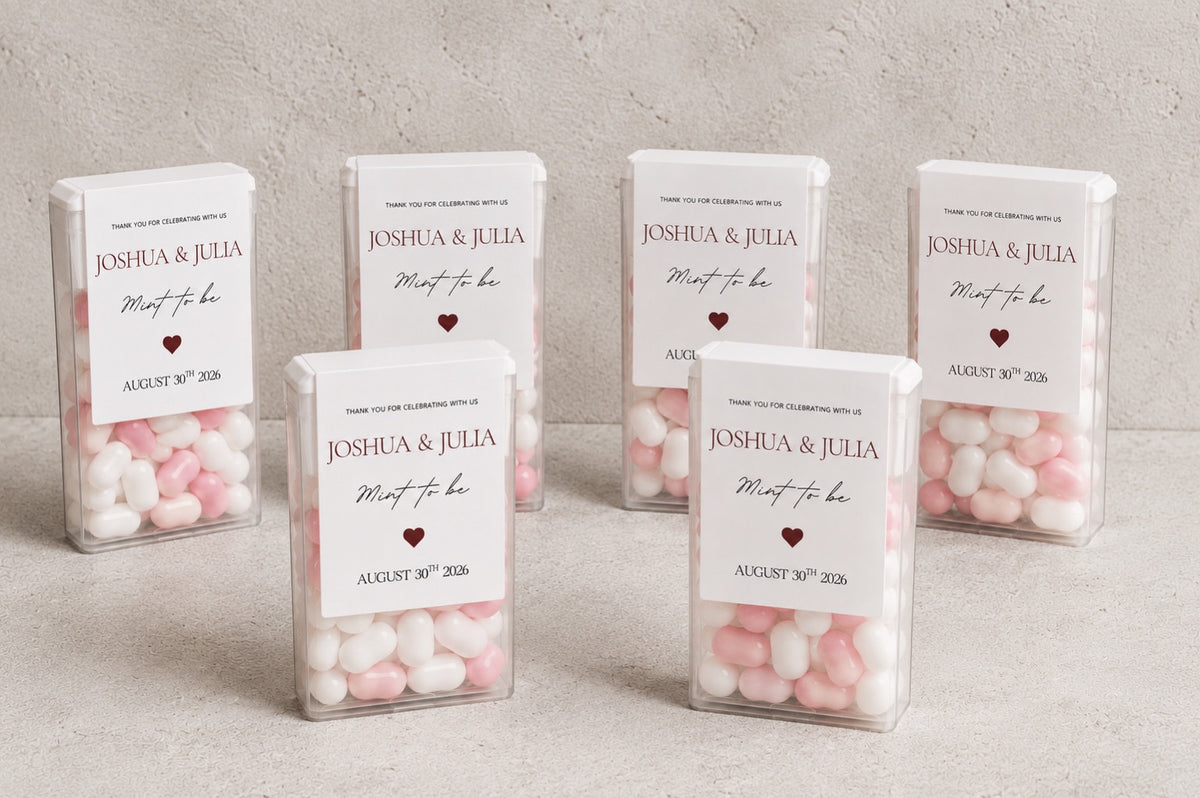 Personalised “Mint to Be” Favour Boxes