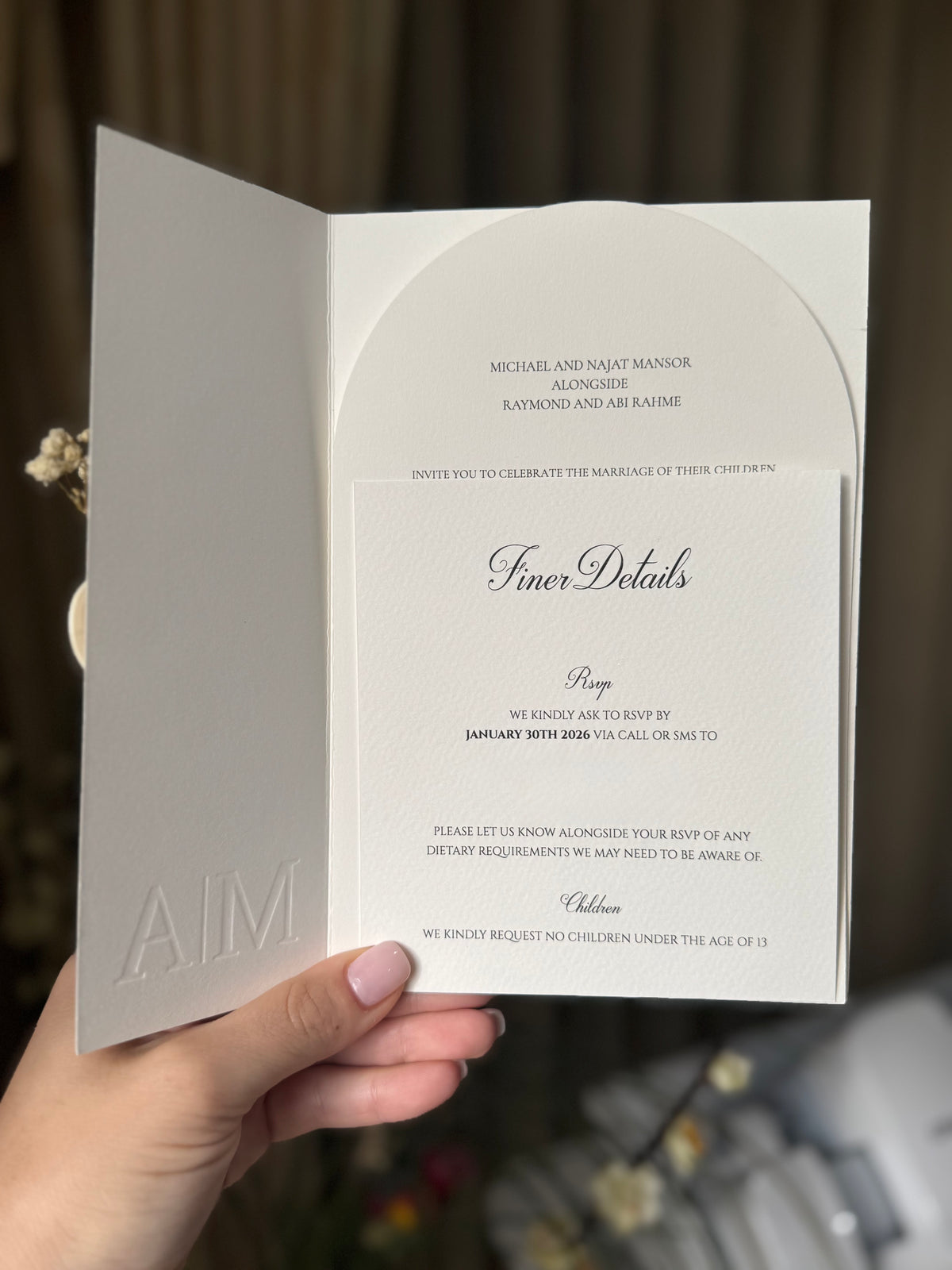 Custom Embossed Building Invitation Custom Embossed Invitation Wraps – The Edits Co