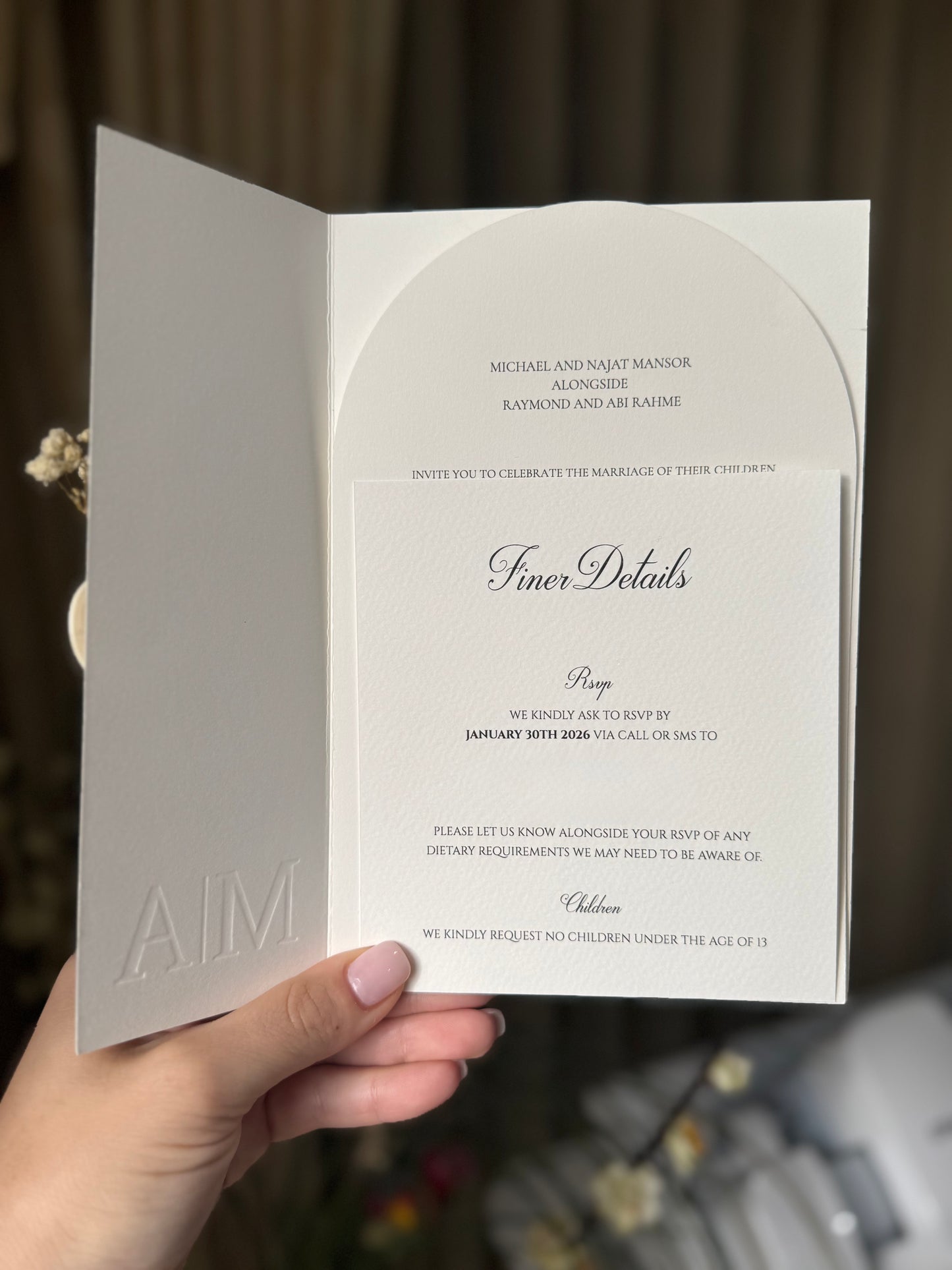 Custom Embossed Invitation Wraps