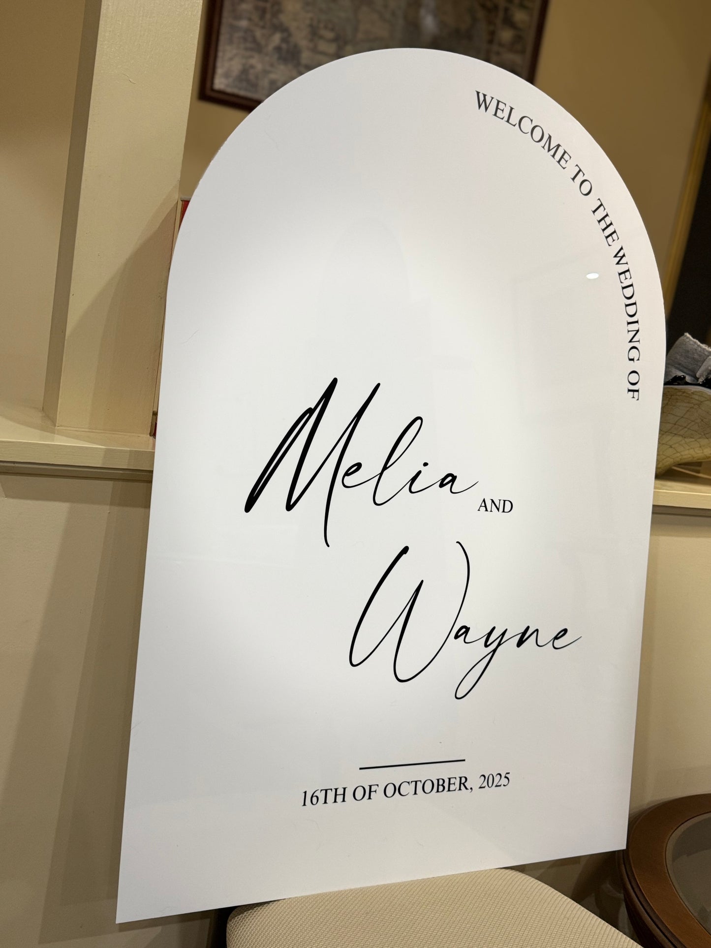 Acrylic Arch Welcome Signage