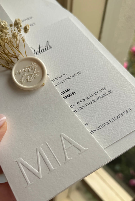 Custom Embossed Invitation Wraps
