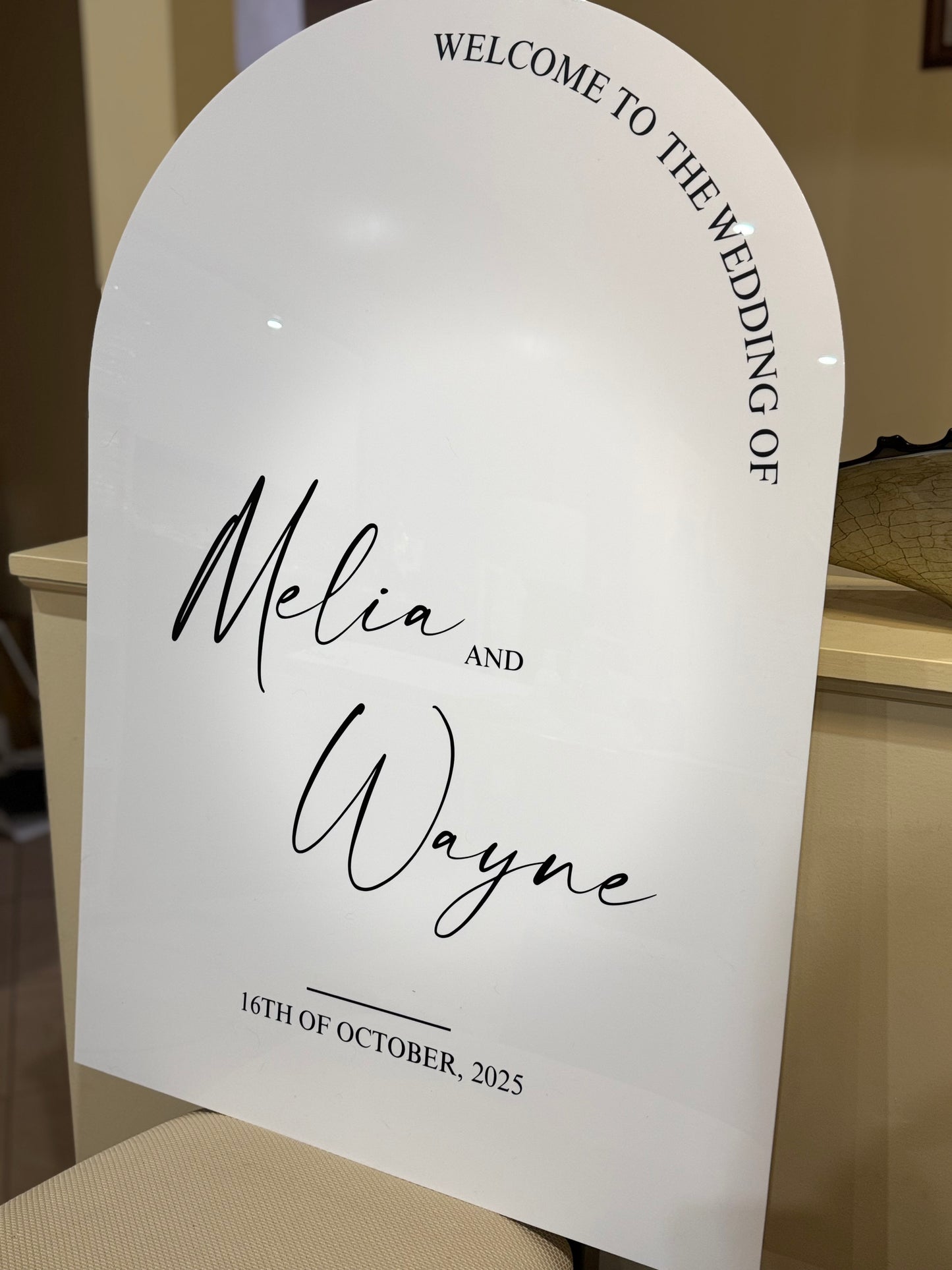 Acrylic Arch Welcome Signage