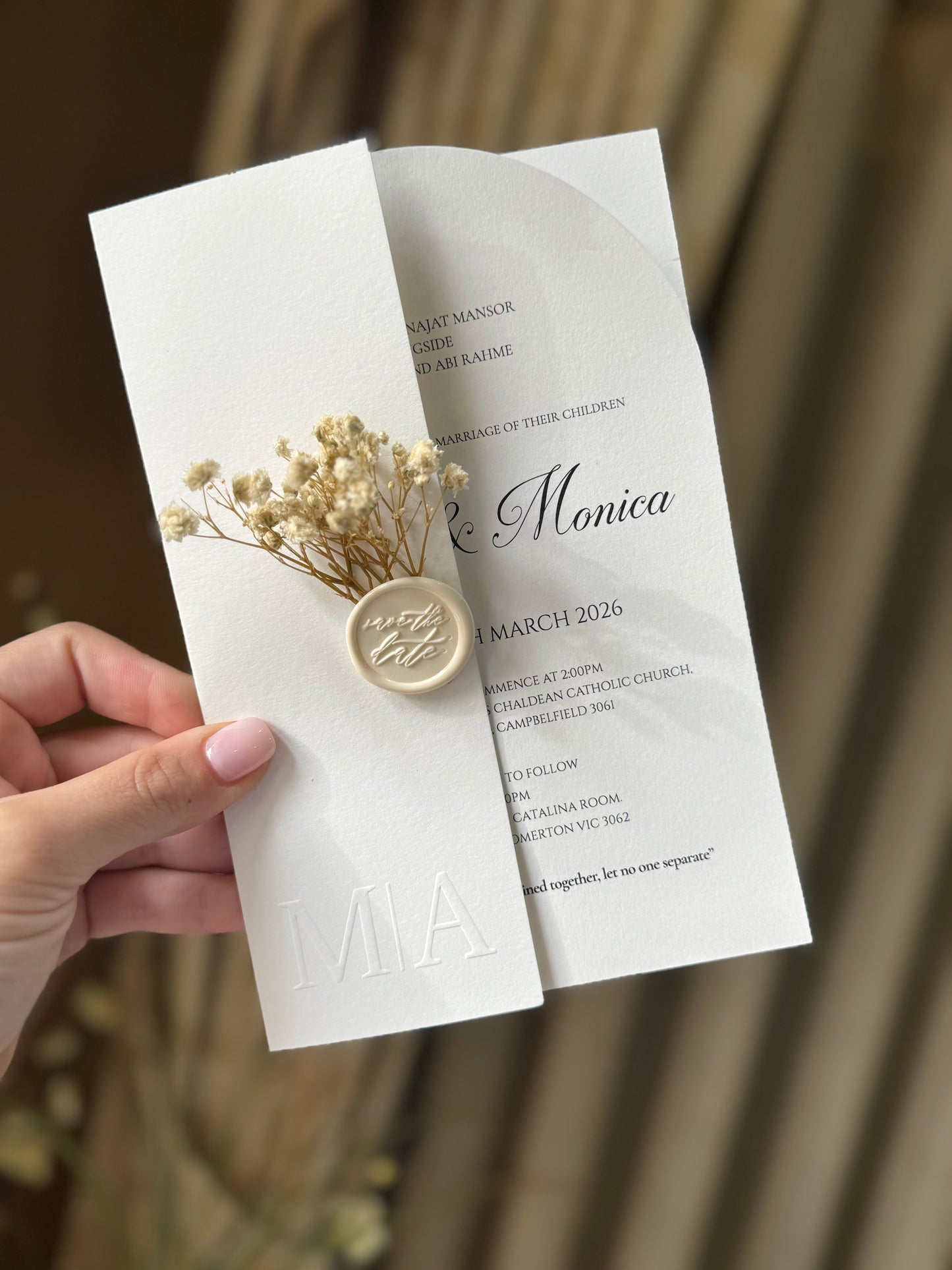 Custom Embossed Invitation Wraps
