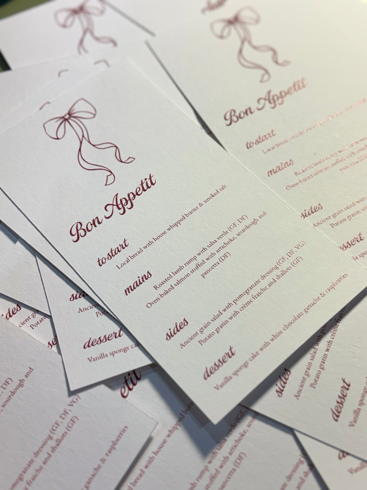 Menus